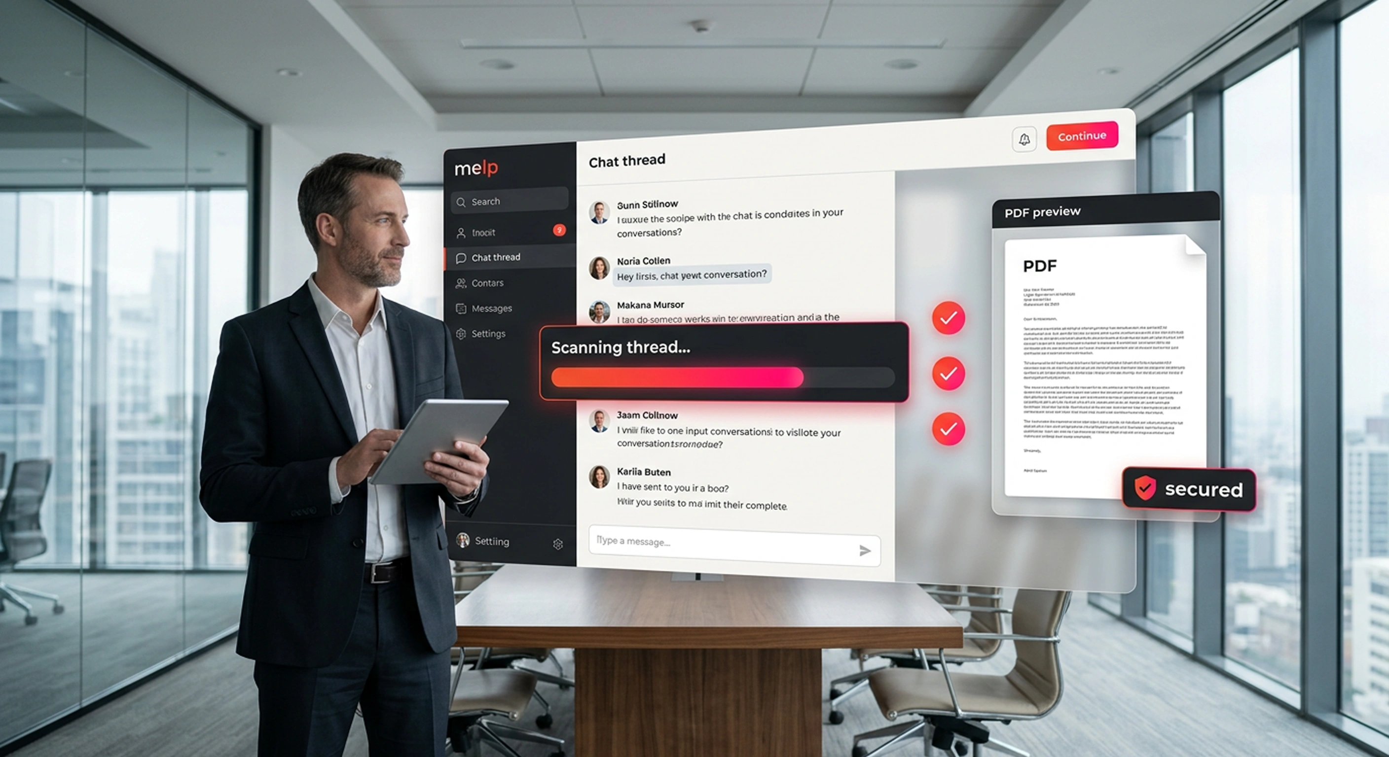 Melp Chat Export interface