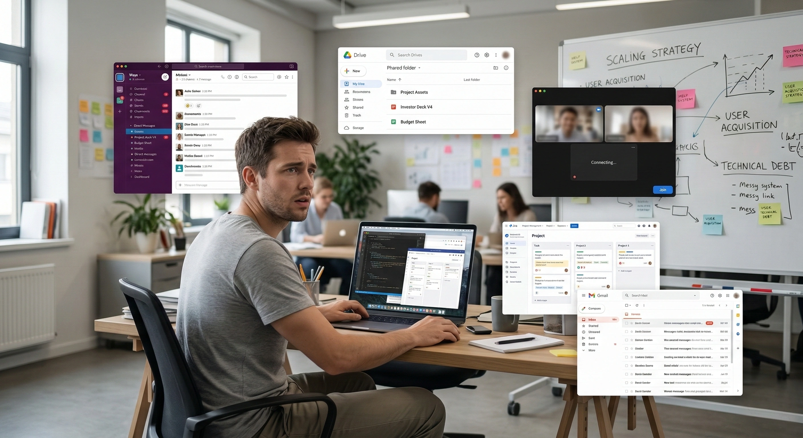 Disconnected tools and communication barriers slowing client work