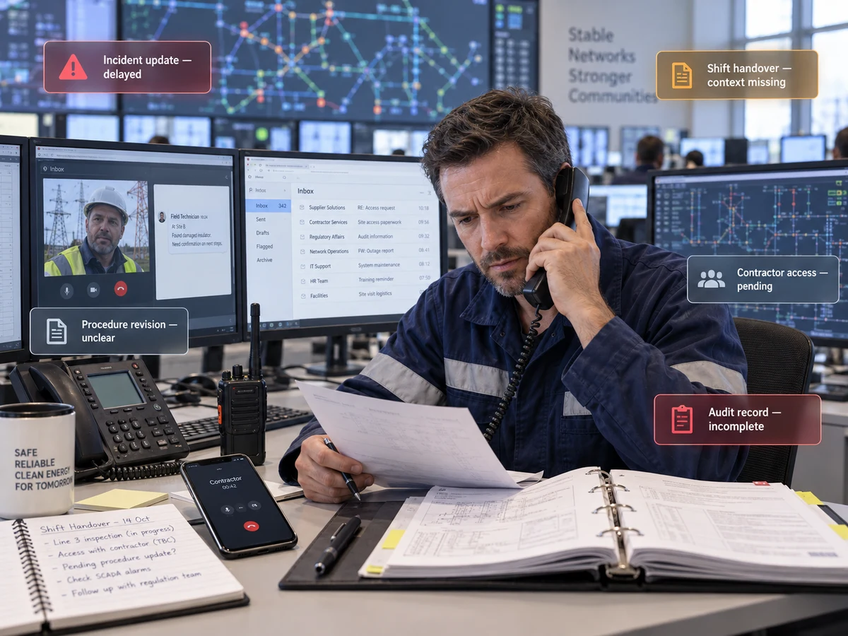 Operational information fragmented across control centres and field systems