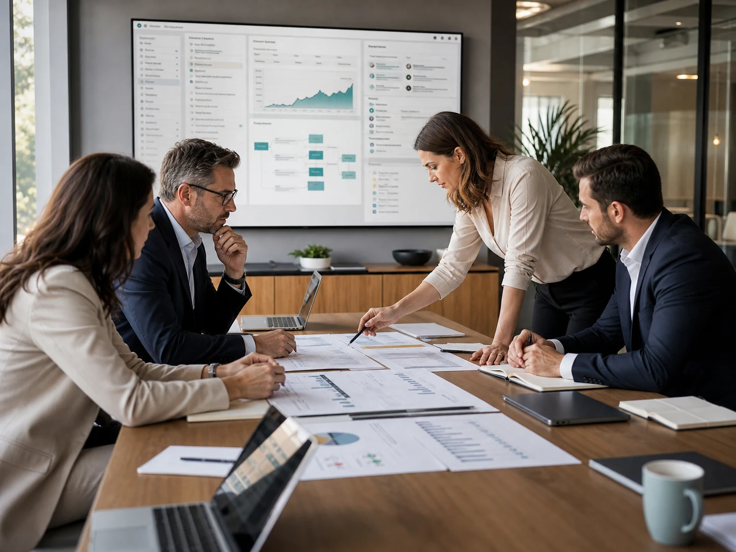 A shared advisory workspace in Melp with consultant and client participants, documents and captured decisions