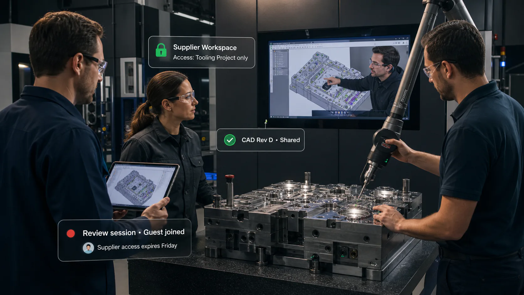 Secure collaboration with suppliers and manufacturing partners