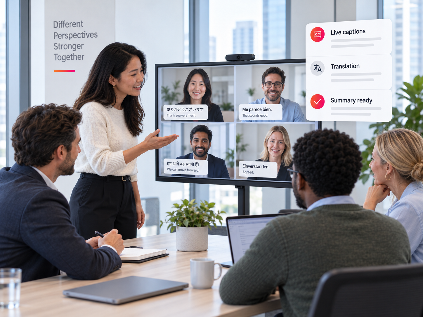 Multilingual communication preview